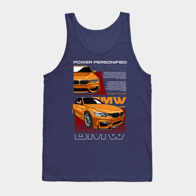 M3 F80 Artistic Tribute Tank Top by Harrisaputra